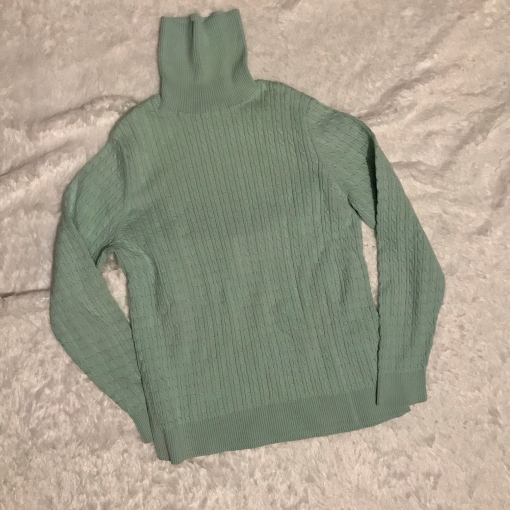 Turtleneck teal blue